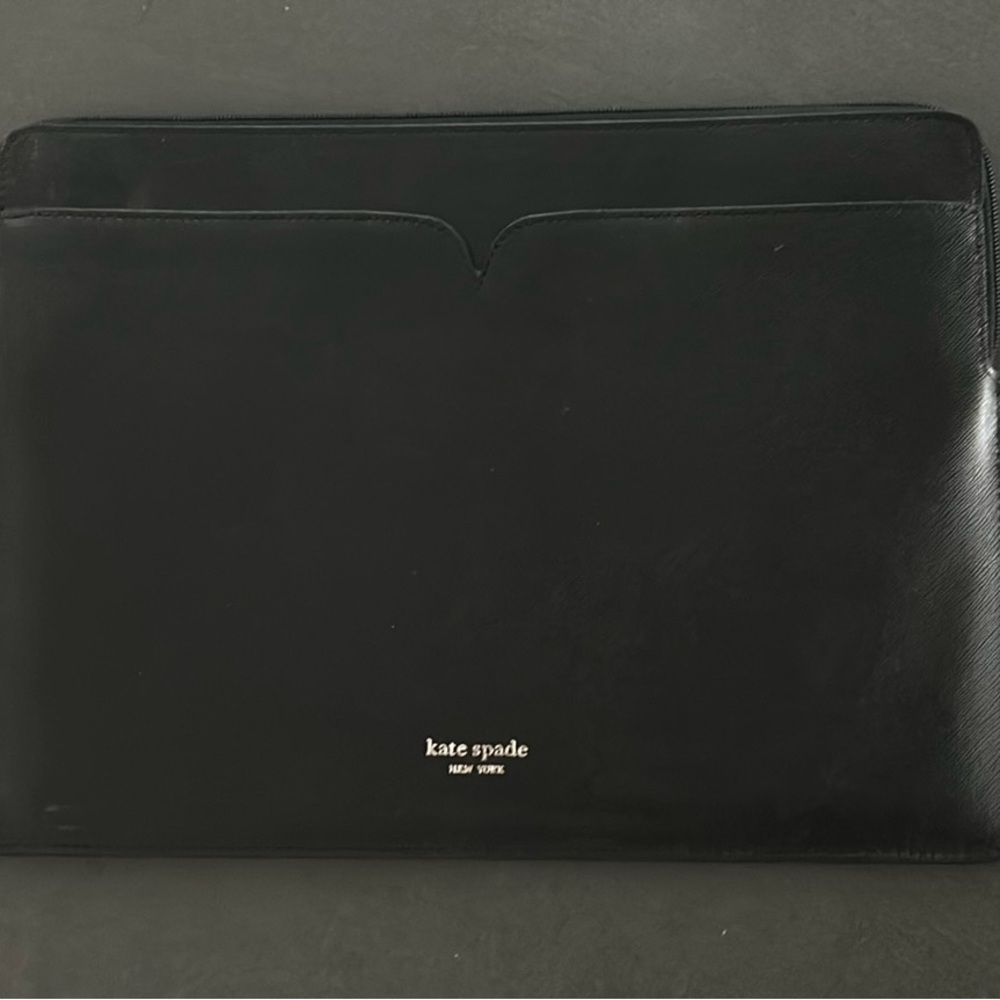 Kate Spade Outlet Saffiano leather laptop sleeve.